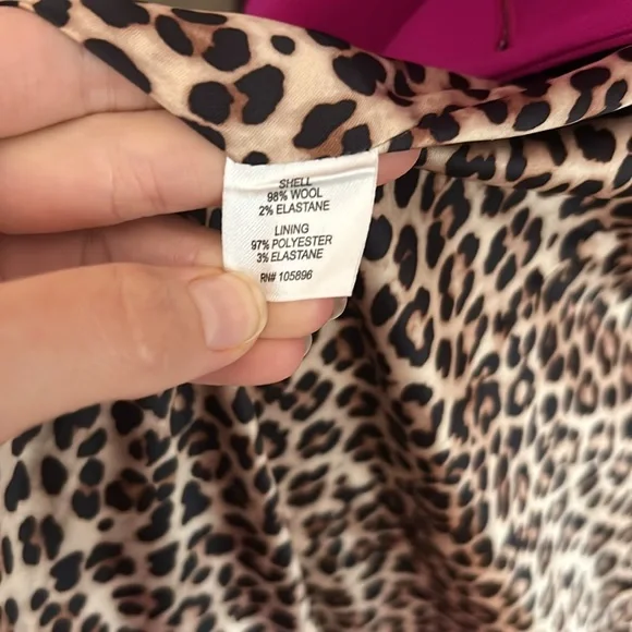 Worth New York Fuchsia Wool Blazer Size 8 - Picture 5 of 9